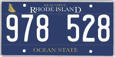 RI license plate 978528