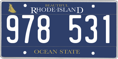 RI license plate 978531