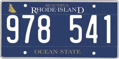 RI license plate 978541