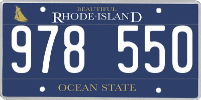 RI license plate 978550