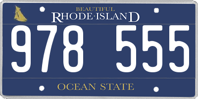 RI license plate 978555