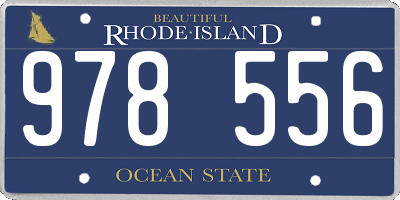 RI license plate 978556