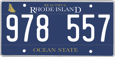 RI license plate 978557