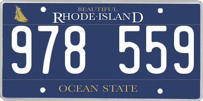 RI license plate 978559