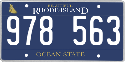 RI license plate 978563