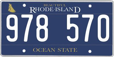 RI license plate 978570