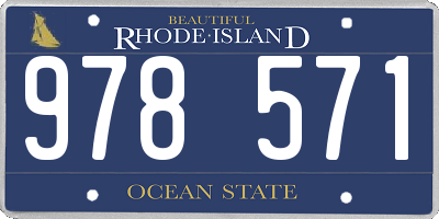 RI license plate 978571