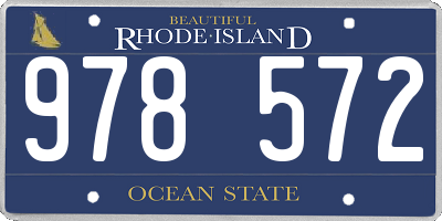 RI license plate 978572