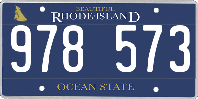 RI license plate 978573