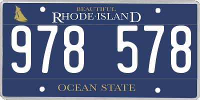 RI license plate 978578