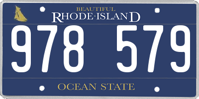 RI license plate 978579