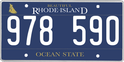 RI license plate 978590