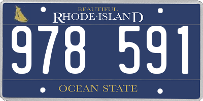 RI license plate 978591