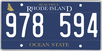 RI license plate 978594