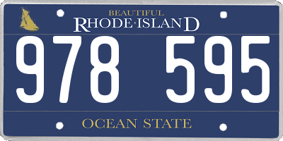 RI license plate 978595