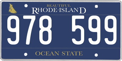 RI license plate 978599