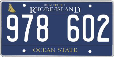 RI license plate 978602