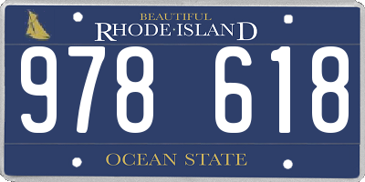 RI license plate 978618