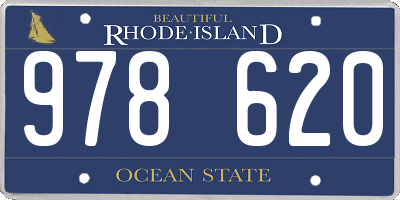 RI license plate 978620