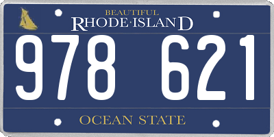 RI license plate 978621