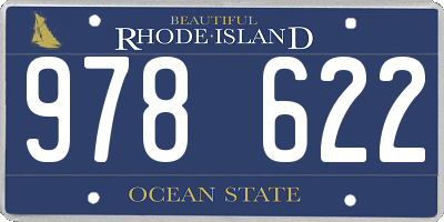 RI license plate 978622
