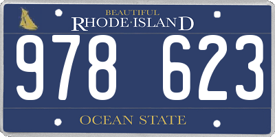 RI license plate 978623