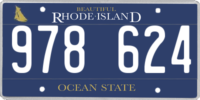 RI license plate 978624