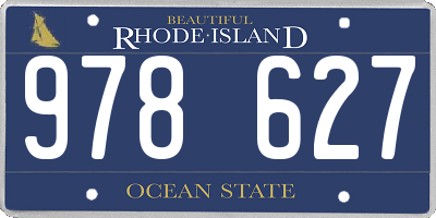 RI license plate 978627