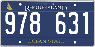 RI license plate 978631