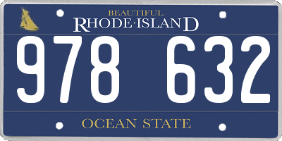 RI license plate 978632
