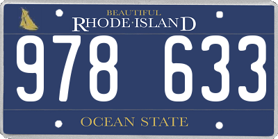 RI license plate 978633