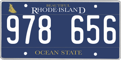 RI license plate 978656