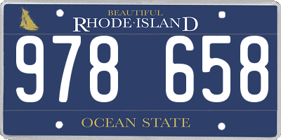 RI license plate 978658