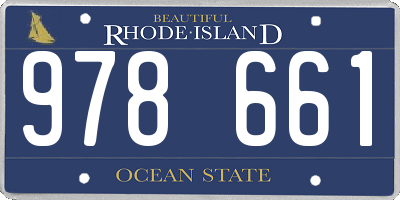 RI license plate 978661
