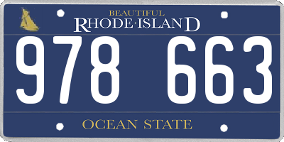 RI license plate 978663