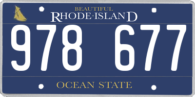 RI license plate 978677