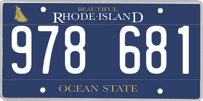 RI license plate 978681