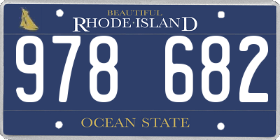 RI license plate 978682