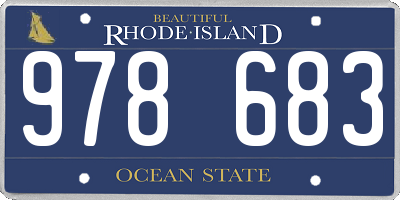 RI license plate 978683