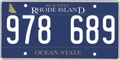 RI license plate 978689