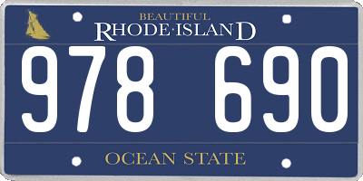RI license plate 978690