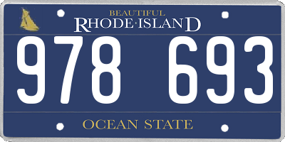 RI license plate 978693