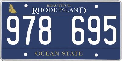 RI license plate 978695