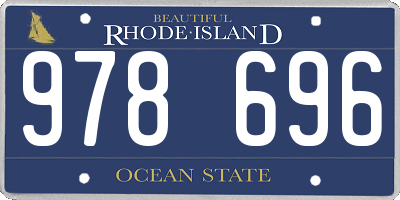 RI license plate 978696