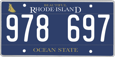 RI license plate 978697