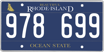 RI license plate 978699