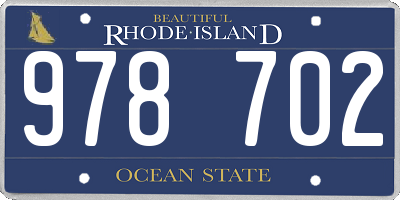 RI license plate 978702