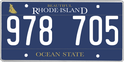 RI license plate 978705