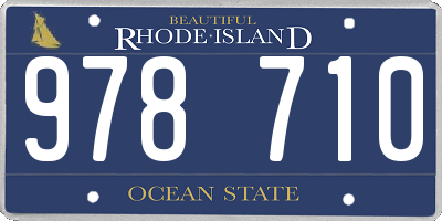 RI license plate 978710