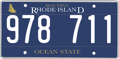 RI license plate 978711